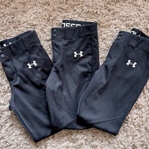 Under Armour Kids Black Baseball Pants